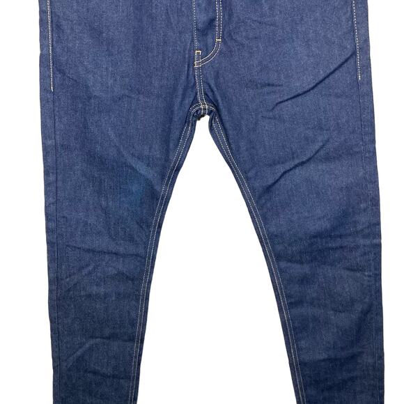 Topman Stretch Skinny Jeans Men's Button Fly Dark Wash 32X29 Short Inseam Denim - Picture 4 of 15